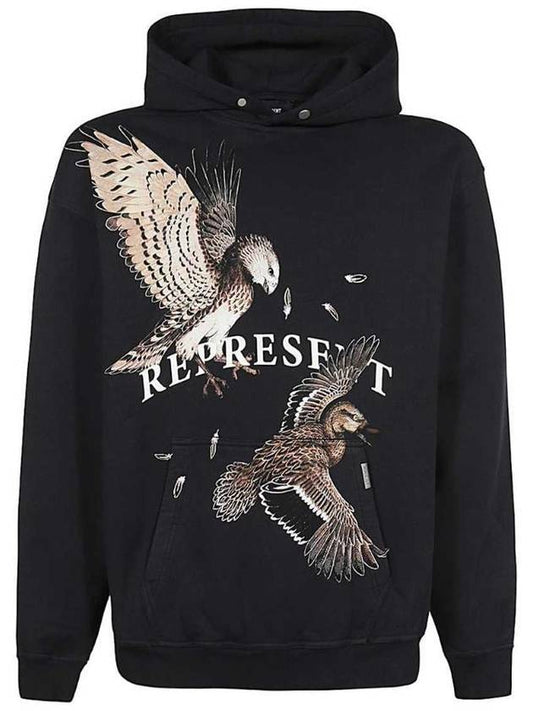 Birds Of Prey Hoodie Off Black - REPRESENT - BALAAN 1