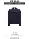 Logo Patch Sweatshirt Night Blue - MONCLER - BALAAN 3