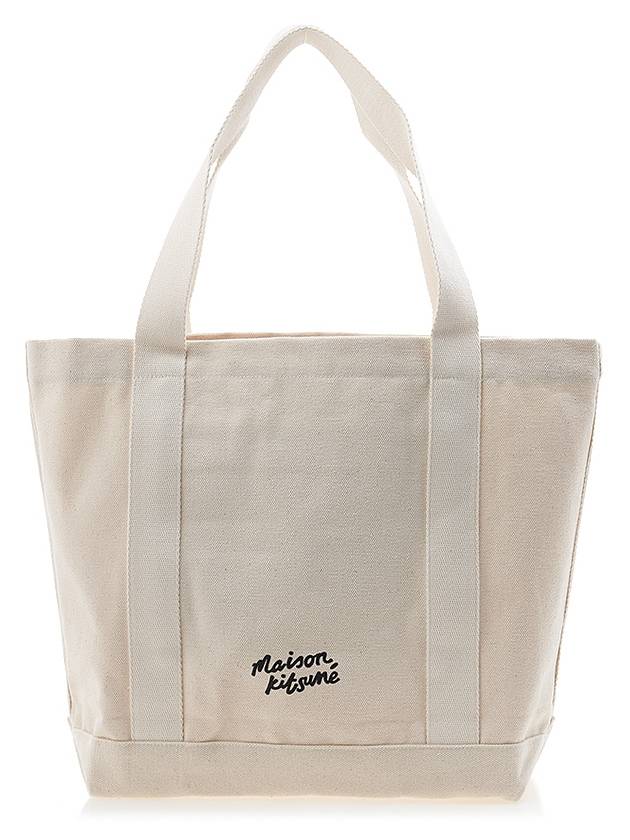 Fox Head Print Tote Bag Ecru - MAISON KITSUNE - BALAAN 4