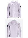 811510110 V0060 Wappen Patch Zip up Shirt Over Hooded Jacket Light Gray Men s TTA - STONE ISLAND - BALAAN 4