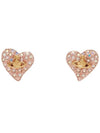 Women s Tiny Diamante Heart Earrings Rose Gold - VIVIENNE WESTWOOD - BALAAN 2
