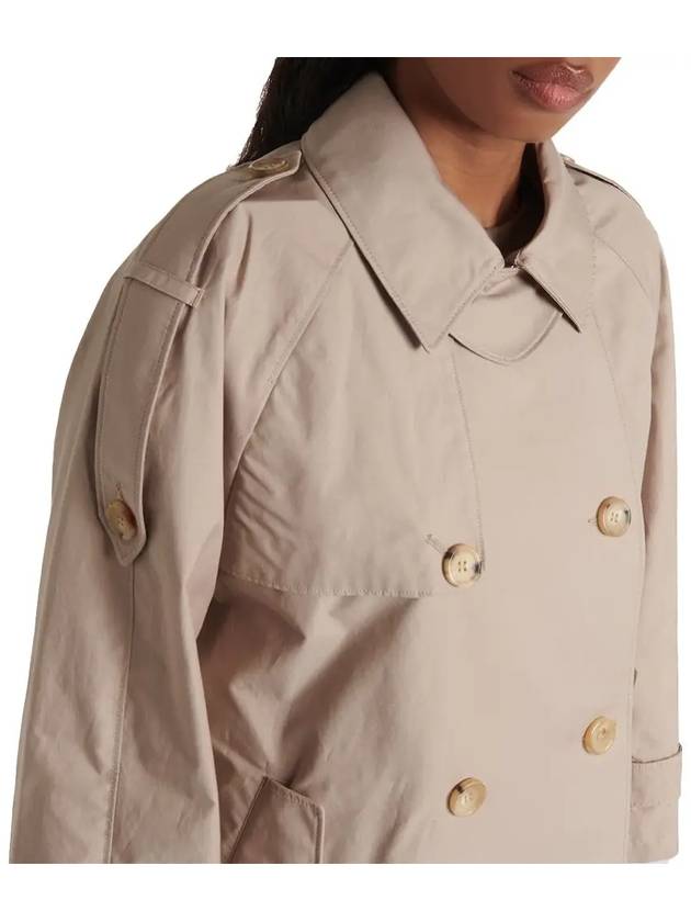 DTrench Double Breasted Short Trench Coat Beige - MAX MARA - BALAAN 5