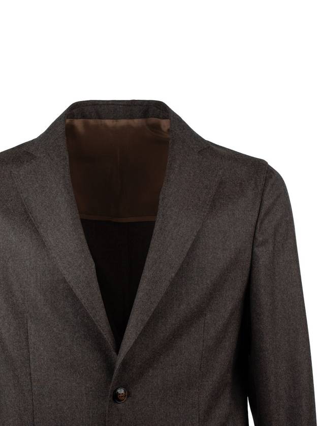 Barba Taupe Jacket In Virgin Wool - BARBA - BALAAN 3