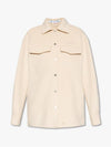 cream wool shirt jacket - OFF WHITE - BALAAN 1