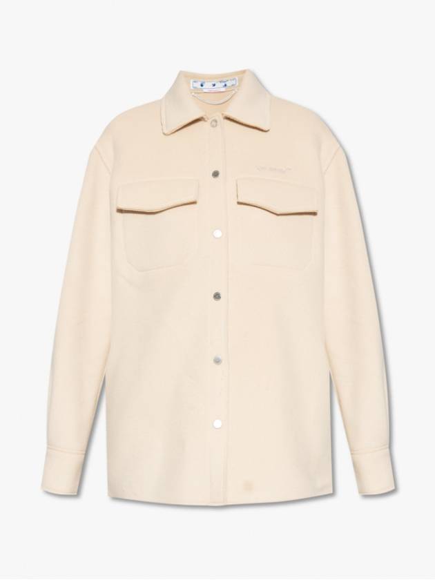 cream wool shirt jacket - OFF WHITE - BALAAN 1