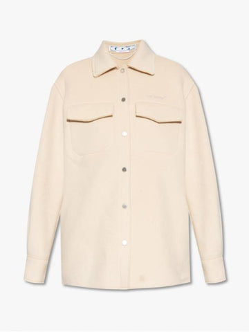 cream wool shirt jacket - OFF WHITE - BALAAN 1