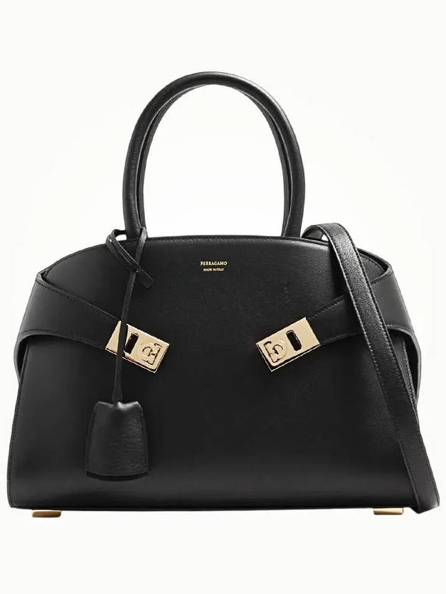 Hug Small Tote Bag Black - SALVATORE FERRAGAMO - BALAAN 2