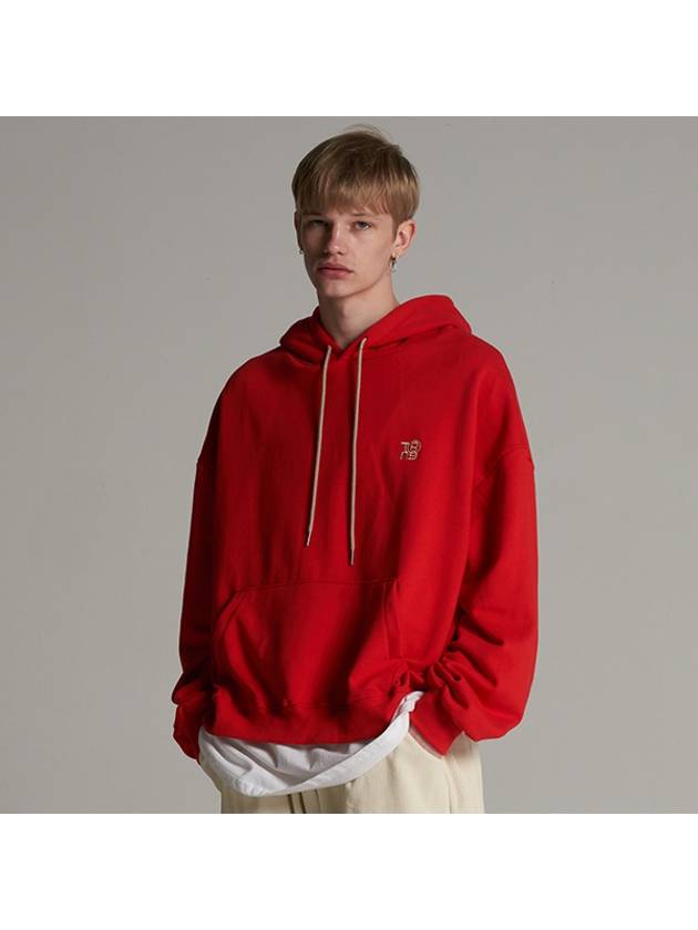 TNR x MAS Embroidered Hoodie Red - TENER - BALAAN 2