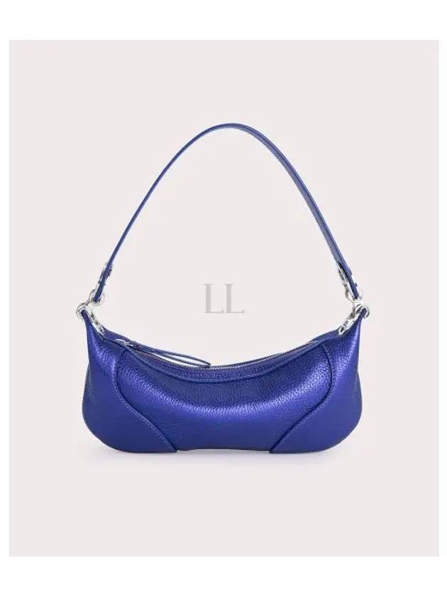 Amira Grain Leather Shoulder Bag Ultra Violet - BY FAR - BALAAN 2