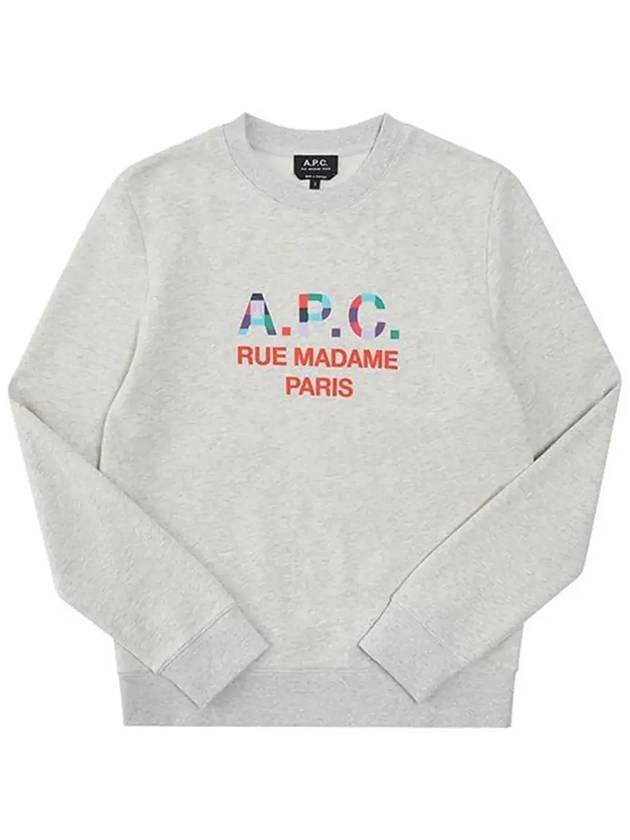 Color Block Logo Sweat Sweatshirt Ecru Ivory - A.P.C. - BALAAN 6