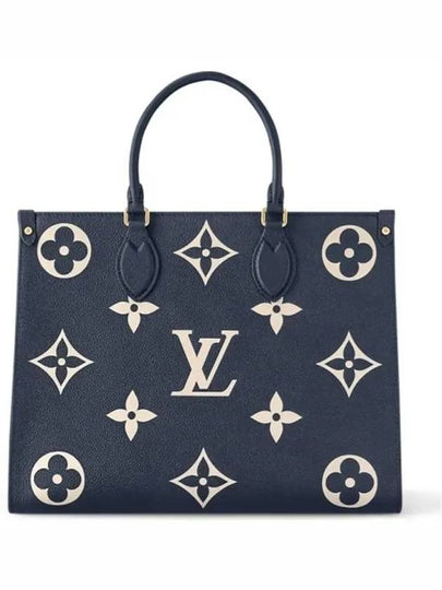 OnTheGo MM Monogram Empreinte Leather Tote Bag Navy - LOUIS VUITTON - BALAAN 2