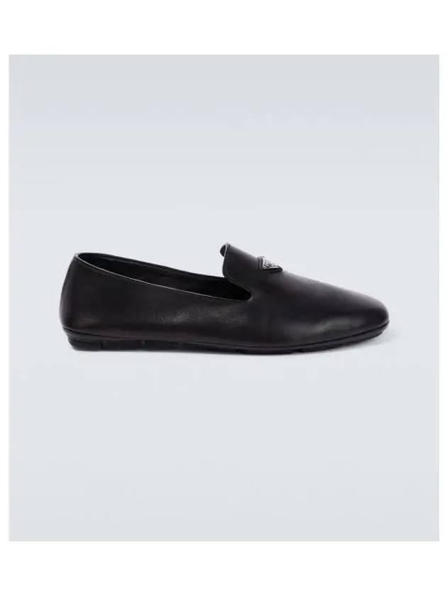 Triangle Logo Loafers Black - PRADA - BALAAN 2