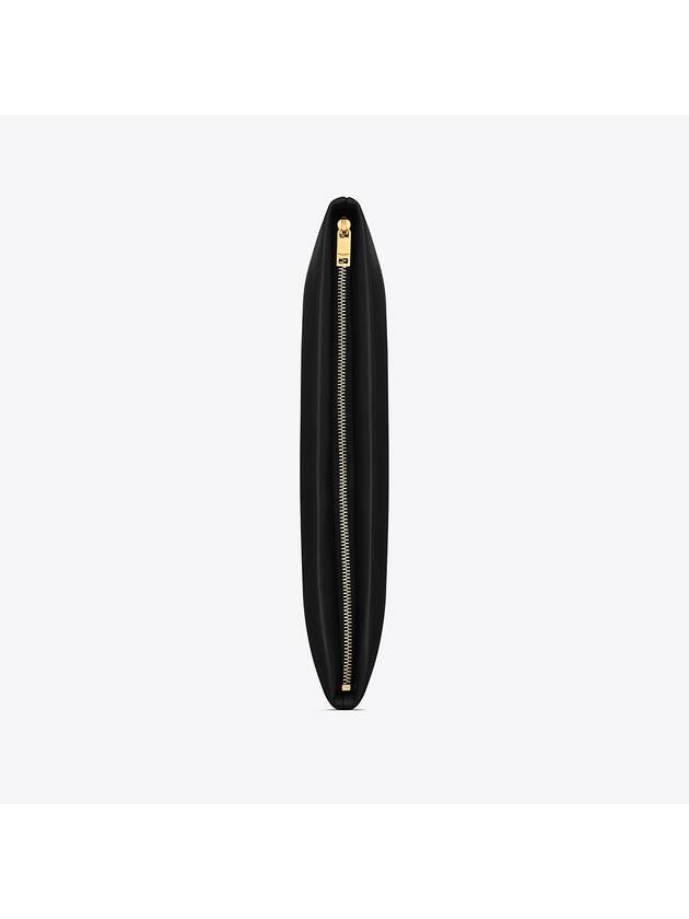 Large Calypso Zipped Clutch Bag Black - SAINT LAURENT - BALAAN 5