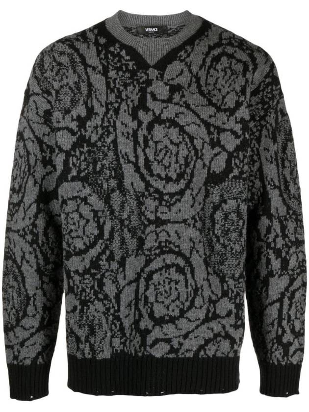 Barocco Pattern Virgin Wool Sweater 10134001A09516 - VERSACE - BALAAN 1