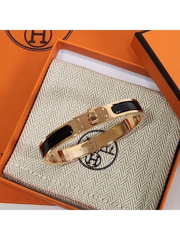 Mini Clic Kelly Bracelet Gold Black - HERMES - BALAAN 8