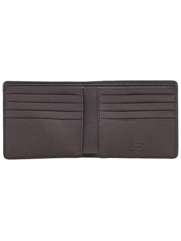 Men's Signature V Logo Half Wallet Brown - VALENTINO - BALAAN 11