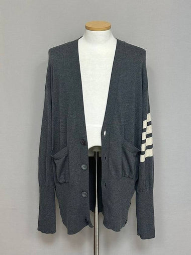 Overfit wool cardigan 110 - THOM BROWNE - BALAAN 1