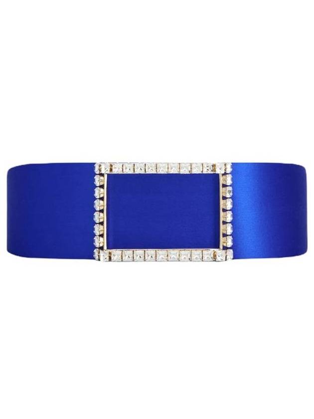 crystal buckle belt blue - ROGER VIVIER - BALAAN 1