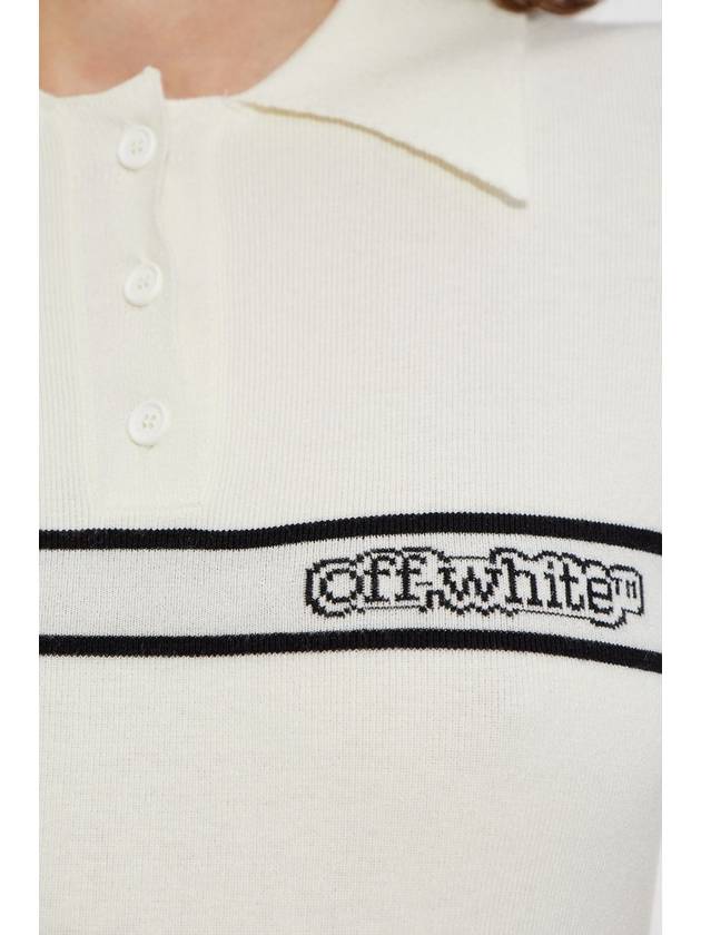 Off-White Dress With Embroidered Logo, Women's, Cream - OFF WHITE - BALAAN 5