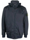 Men's Logo Patch Nylon Metal Zip-up Jacket Navy - STONE ISLAND - BALAAN 2