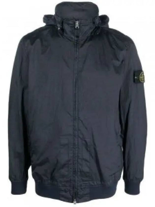 Men's Logo Patch Nylon Metal Zip-up Jacket Navy - STONE ISLAND - BALAAN 2