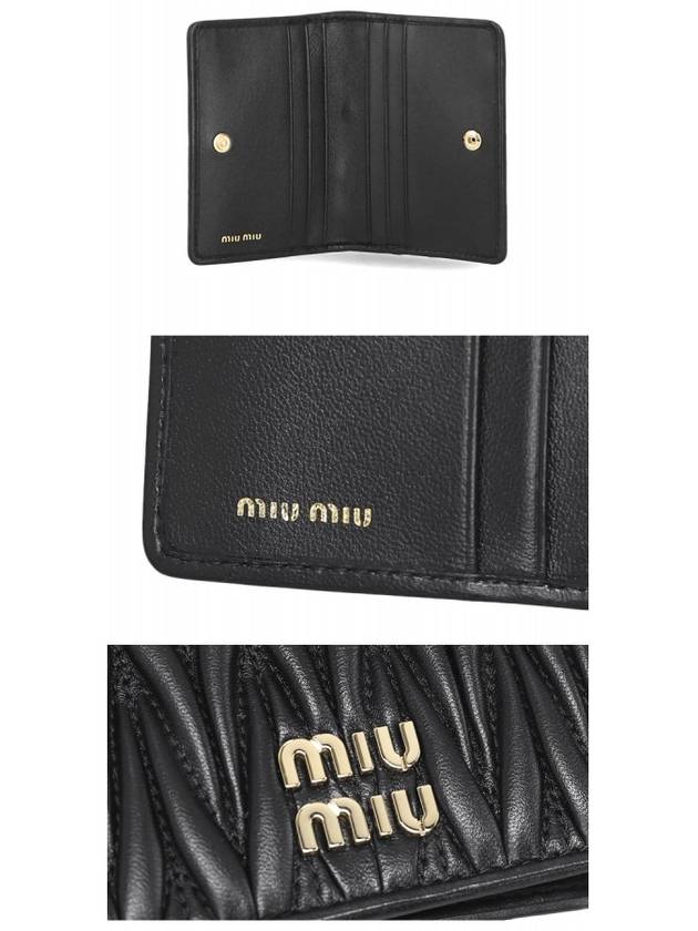 Matelasse Nappa Leather Card Wallet Black - MIU MIU - BALAAN 5