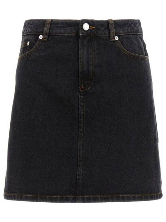 Women's Standard Denim A-Line Skirt Black - A.P.C. - BALAAN 1