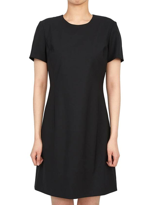 Women s Sheath Mini Short Sleeve Dress Black - THEORY - BALAAN 2