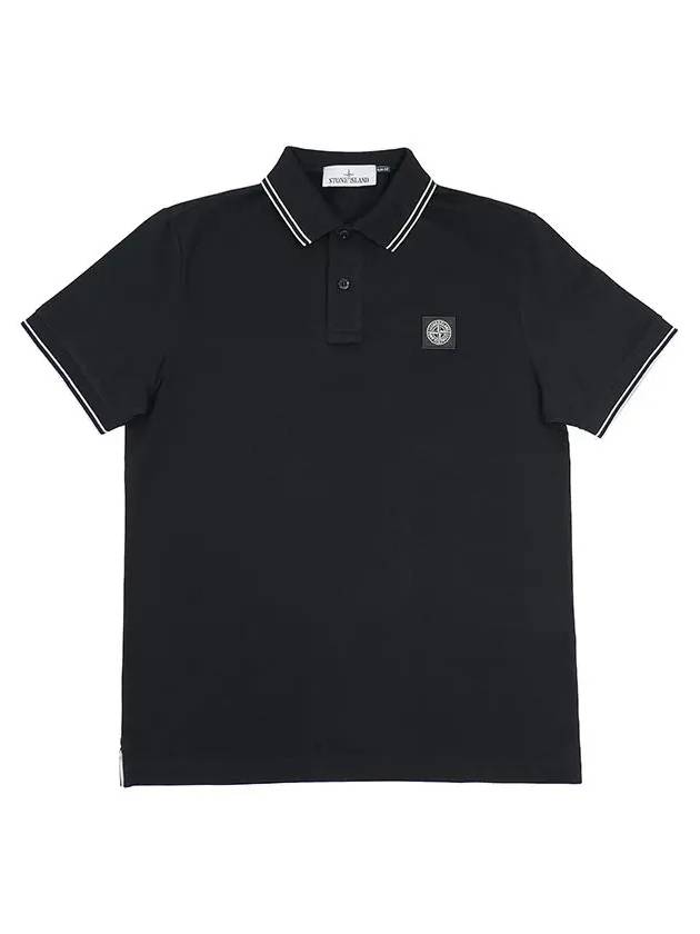 Logo Badge Polo Shirt Black - STONE ISLAND - BALAAN 3