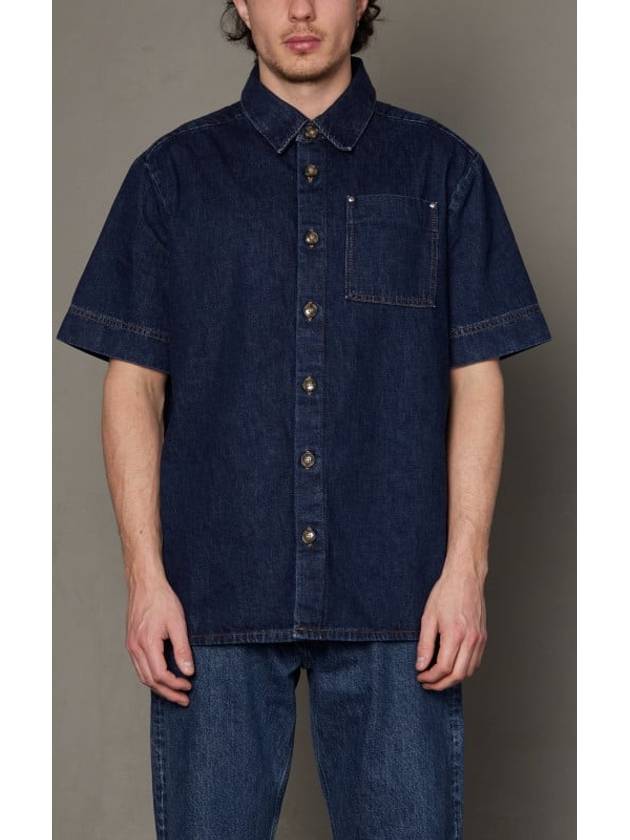 Gil Short Sleeve Shirt Stonewashed Indigo - A.P.C. - BALAAN 3