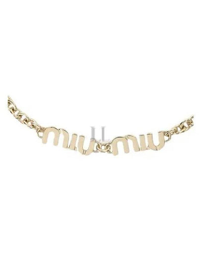 Logo Metal Necklace Gold - MIU MIU - BALAAN 2