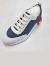 Bouncing Sneakers Chevron Denim Suede Goatskin & Bleu Clair Blanc - HERMES - BALAAN 7