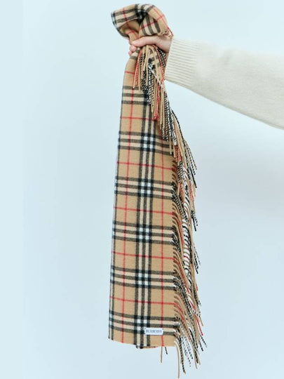 Check Cashmere Scarf Brown - BURBERRY - BALAAN 2