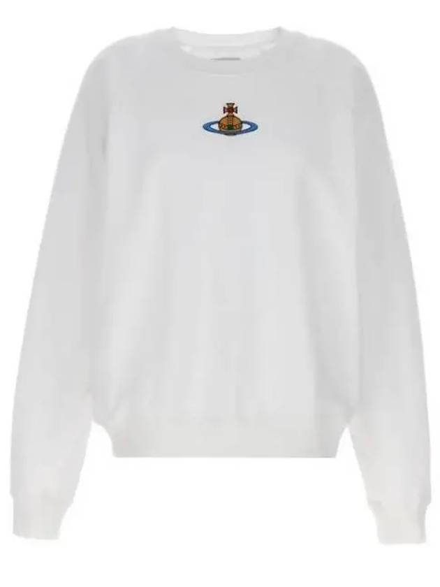 ORB Logo Crewneck Sweatshirt White - VIVIENNE WESTWOOD - BALAAN 2