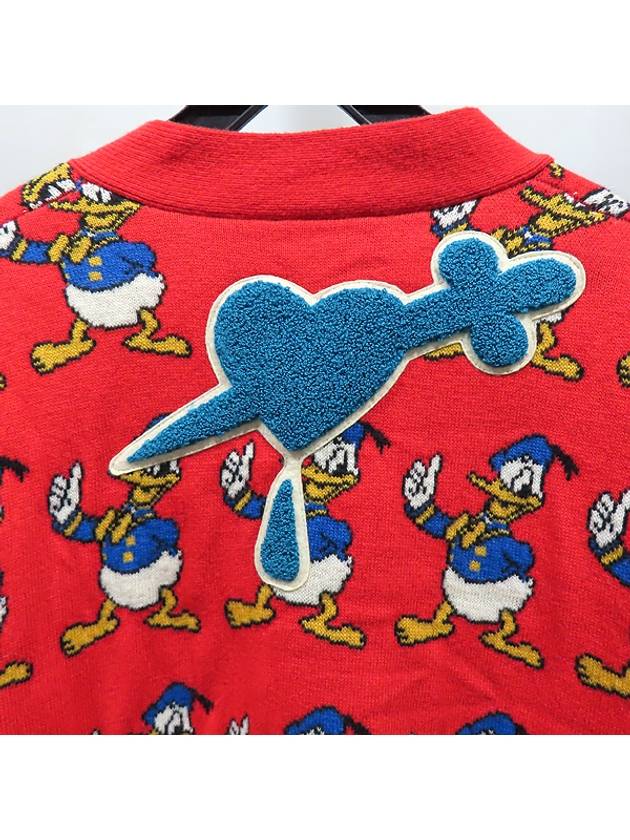 Gucci 463534 DISNEY collaboration red color wool 100 Donald Duck cardigan size S - GUCCI - BALAAN 4