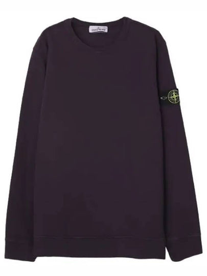 Brushed Cotton Fleece Garment Dyed Crewneck Sweatshirt Dark Burgundy - STONE ISLAND - BALAAN 2