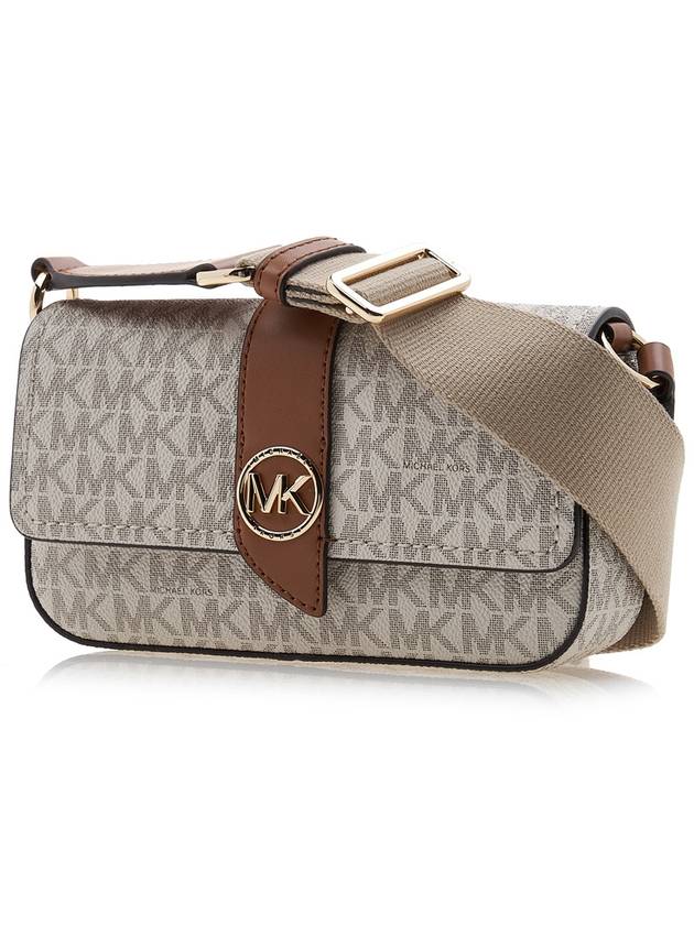 Greenwich Extra Small Logo Leather Shoulder Bag White - MICHAEL KORS - BALAAN 3