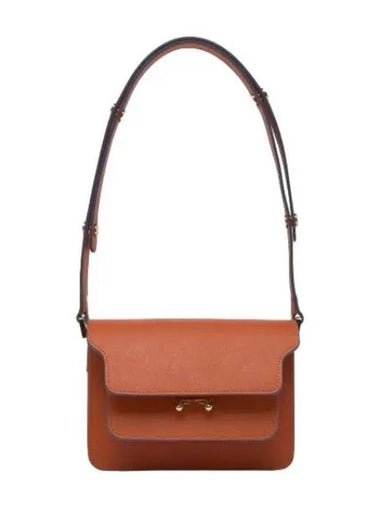 Mini Saffiano Trunk Shoulder Bag Orange - MARNI - BALAAN 1