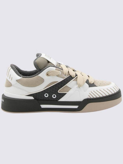 23 fw Taupe White Leather New Rome Sneakers CS2211AO482HKXBK B0480738660 - DOLCE&GABBANA - BALAAN 2