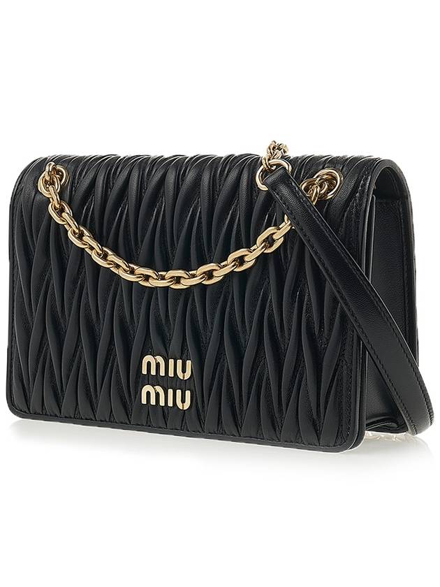 Matelasse Nappa Leather Mini Bag Black - MIU MIU - BALAAN 3