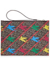 Paisley Pegasus Strap Clutch Bag Brown Blue Yellow - ETRO - BALAAN 4