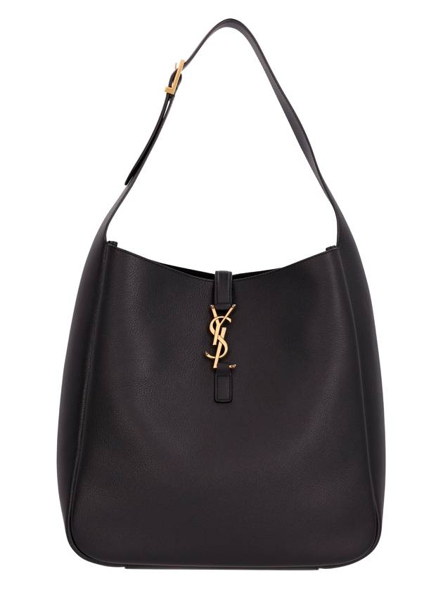 Le 5 A 7 Large Leather Shoulder Bag Black - SAINT LAURENT - BALAAN 2