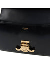 Triomphe Shiny Calfskin Shoulder Bag Black - CELINE - BALAAN 9