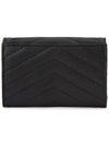 Monogram Envelope Small Half Wallet Black Gold - SAINT LAURENT - BALAAN 3