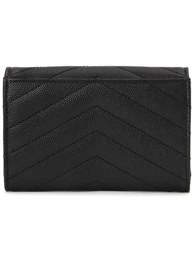 Monogram Envelope Small Half Wallet Black Gold - SAINT LAURENT - BALAAN 3