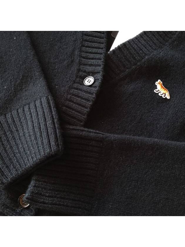 Baby Fox Patch Boxy Cardigan Black - MAISON KITSUNE - BALAAN 7