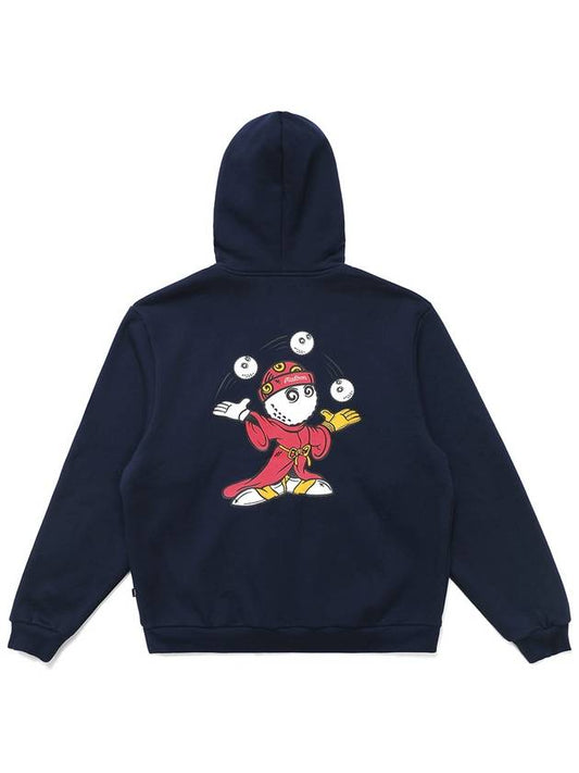 Wiz Collection Wizard Henry Neck Hoodie NAVY - MALBON GOLF - BALAAN 2