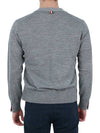 Men's Jersey Stitch V-Neck Cardigan Light Grey - THOM BROWNE - BALAAN 6