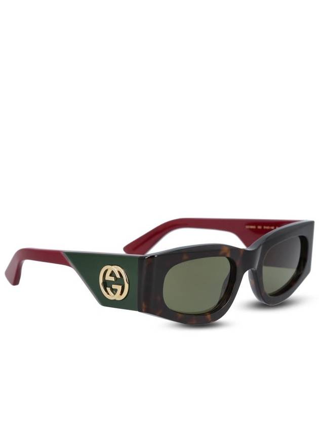 Eyewear Rectangular Frame Sunglasses Dark Green - GUCCI - BALAAN 3