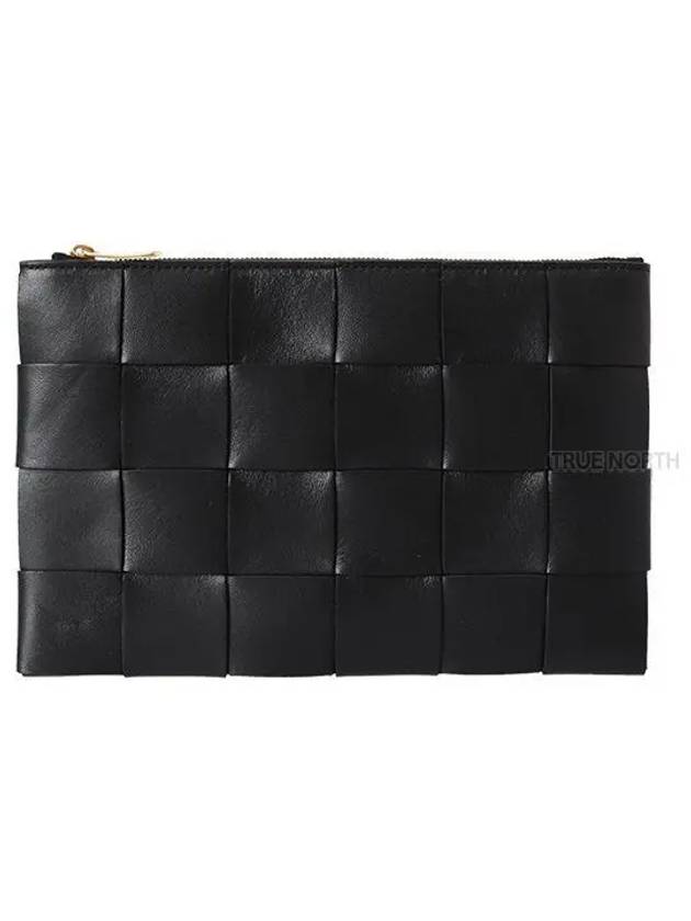 Intrecciato Cassette Clutch Bag Black - BOTTEGA VENETA - BALAAN 2